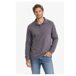 ZARA men's dark gray long sleeves collar buttons down t-shirt